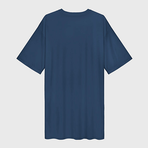 Женская длинная футболка PSG FC: Blue / 3D-принт – фото 2