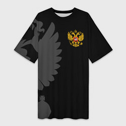 Женская длинная футболка Russia - Black collection