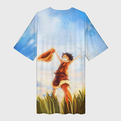 Женская длинная футболка Ван-Пис / 3D-принт – фото 2