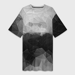Женская длинная футболка Polygon gray