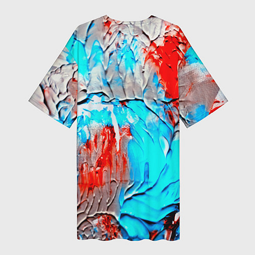 Женская длинная футболка Буйство красок / 3D-принт – фото 2
