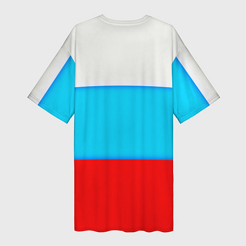 Женская длинная футболка Hockey Russia / 3D-принт – фото 2