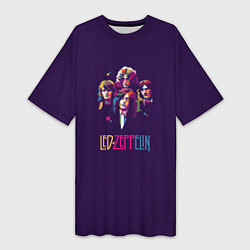 Женская длинная футболка Led Zeppelin Color