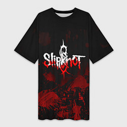 Футболка женская длинная Slipknot: Blood Blemishes, цвет: 3D-принт
