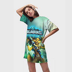 Футболка женская длинная Paladins, цвет: 3D-принт — фото 2