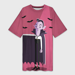 Женская длинная футболка Дракула