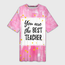 Женская длинная футболка Лучший учитель