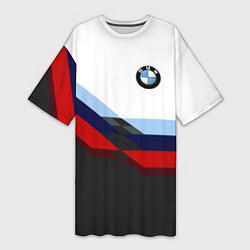 Футболка женская длинная BMW M SPORT, цвет: 3D-принт