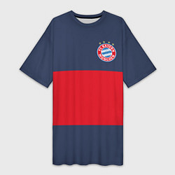 Женская длинная футболка Bayern Munchen - Red-Blue FCB 2022 NEW