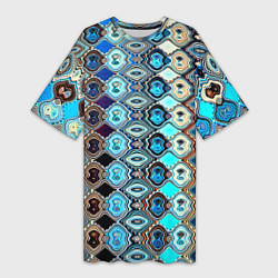 Женская длинная футболка Psychedelic mosaica