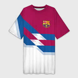 Женская длинная футболка Barcelona FC: White style