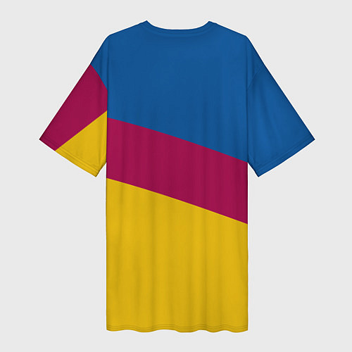 Женская длинная футболка FC Barcelona 2018 Colors / 3D-принт – фото 2