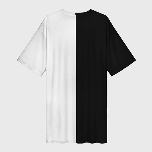 Женская длинная футболка HU: Black & White / 3D-принт – фото 2