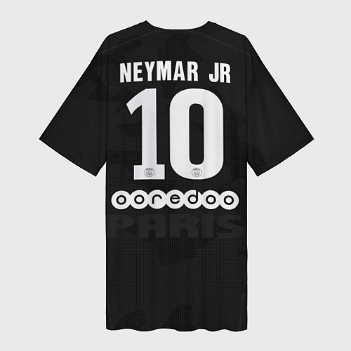 Женская длинная футболка Neymar PSG / 3D-принт – фото 2