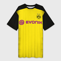 Футболка женская длинная BVB FC: Aubameyang Away 17/18, цвет: 3D-принт