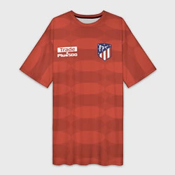 Женская длинная футболка Atletico Madrid: Red Ellipse