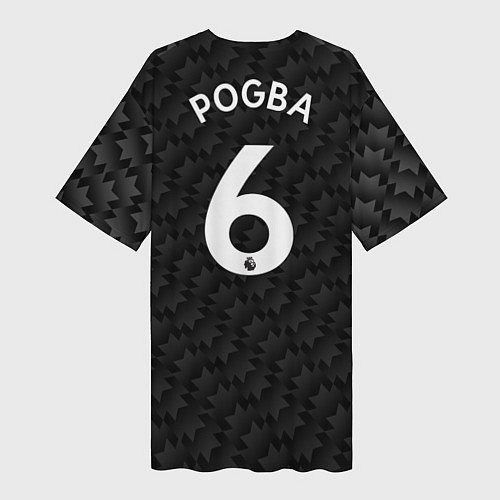 Женская длинная футболка Man UTD: Pogba Away 17/18 / 3D-принт – фото 2