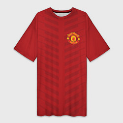 Женская длинная футболка Manchester United: Red Lines