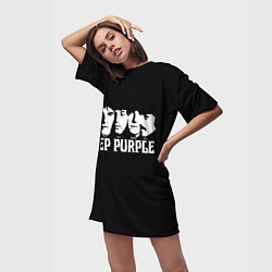 Футболка женская длинная Deep Purple, цвет: 3D-принт — фото 2