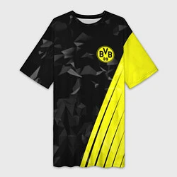 Женская длинная футболка FC Borussia Dortmund: Abstract