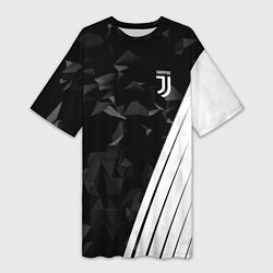 Футболка женская длинная FC Juventus: Abstract, цвет: 3D-принт