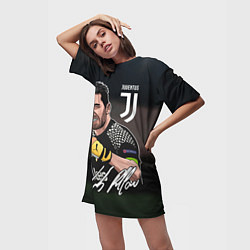 Футболка женская длинная Джанлуиджи Буффон, цвет: 3D-принт — фото 2