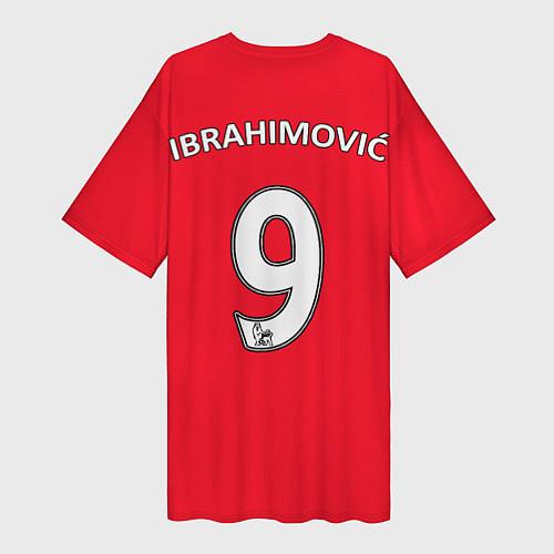 Женская длинная футболка ФК Манчестер Юнайтед: Ибрагимович 17/18 / 3D-принт – фото 2