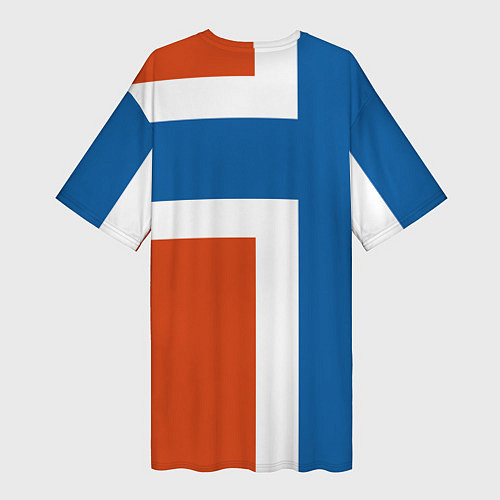 Женская длинная футболка Norway Flag / 3D-принт – фото 2