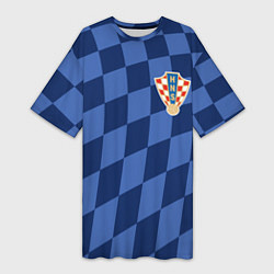 Футболка женская длинная Сборная Хорватии, цвет: 3D-принт