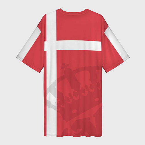 Женская длинная футболка Сборная Сербии / 3D-принт – фото 2
