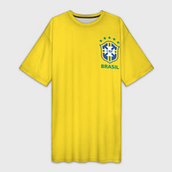 Женская длинная футболка Сборная Бразилии
