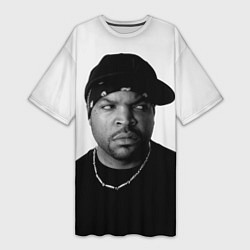 Футболка женская длинная Ice Cube, цвет: 3D-принт