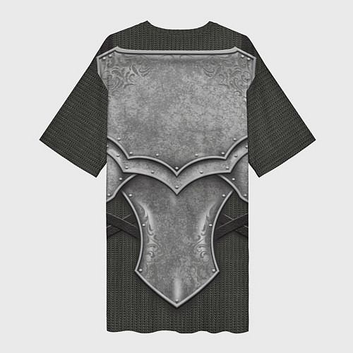Женская длинная футболка Рыцарь в доспехах / 3D-принт – фото 2