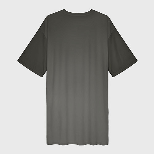 Женская длинная футболка Хаски / 3D-принт – фото 2