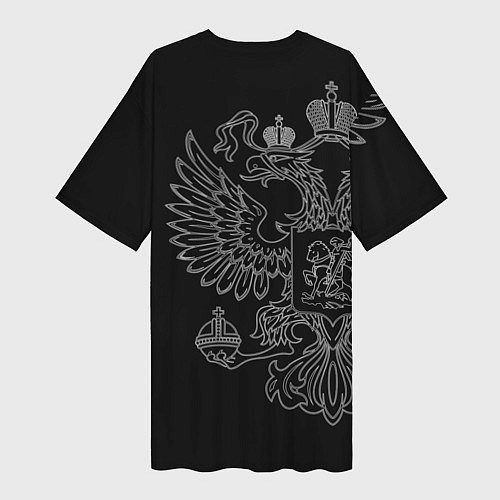 Женская длинная футболка Штурман: герб РФ / 3D-принт – фото 2