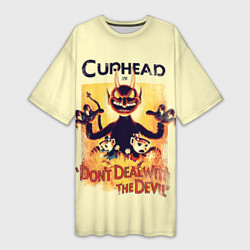 Женская длинная футболка Cuphead: Magic of the Devil