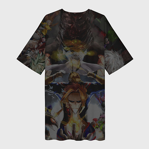 Женская длинная футболка My Hero Academia в очках / 3D-принт – фото 2