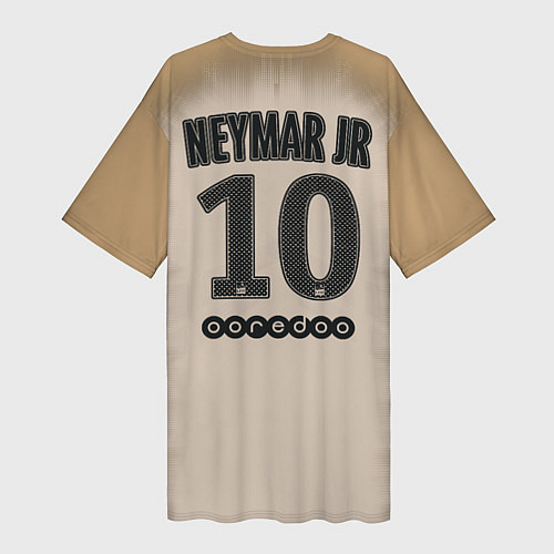 Женская длинная футболка FC PSG: Neymar Away 1819 / 3D-принт – фото 2