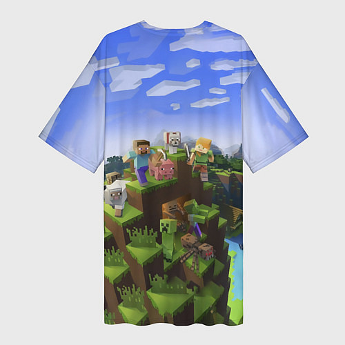 Женская длинная футболка Minecraft: Маша / 3D-принт – фото 2