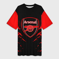 Футболка женская длинная Arsenal FC: Sport Fashion, цвет: 3D-принт