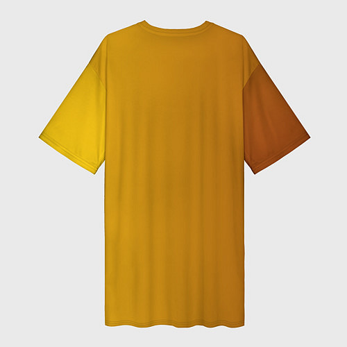 Женская длинная футболка Chevrolet желтый градиент / 3D-принт – фото 2