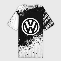 Женская длинная футболка Volkswagen: Black Spray