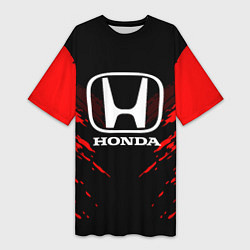 Футболка женская длинная Honda: Red Anger, цвет: 3D-принт
