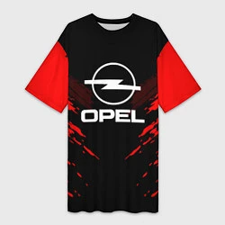 Женская длинная футболка Opel: Red Anger