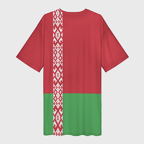 Женская длинная футболка Беларусь / 3D-принт – фото 2