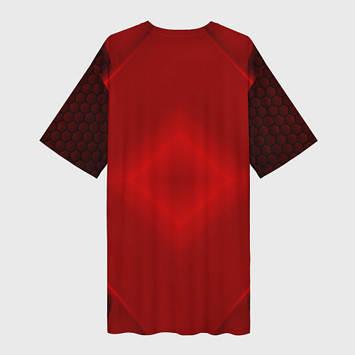 Женская длинная футболка Lexus: Red Light / 3D-принт – фото 2