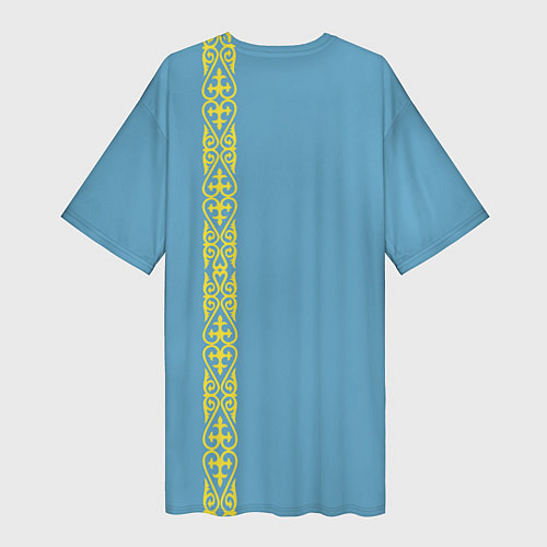 Женская длинная футболка I Love Kazakhstan / 3D-принт – фото 2