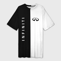 Женская длинная футболка Infiniti: Black & White