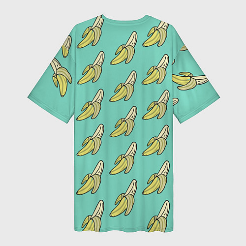 Женская длинная футболка Любитель бананов / 3D-принт – фото 2