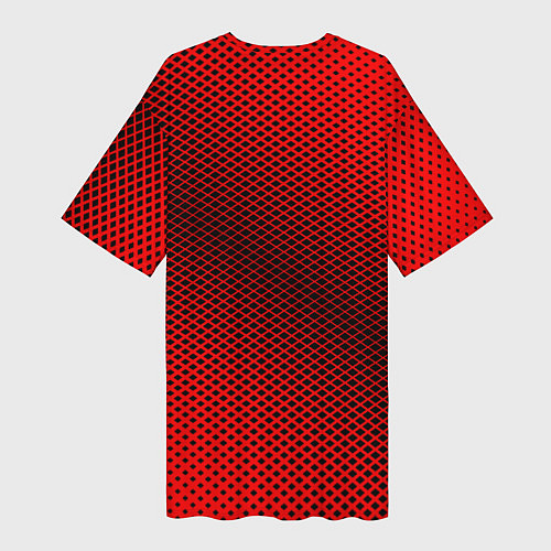 Женская длинная футболка Mazda: Red Carbon / 3D-принт – фото 2